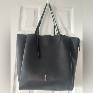 THACKER Anya Black Zip, Adjustable Strap Tote, Excellent Condition